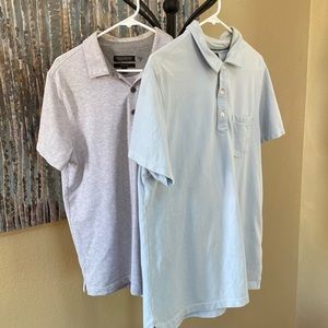 Lot of 2 banana republic medium performance pique and wicking pique polos